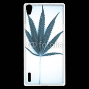 Coque Huawei Ascend P7 Marijuana en bleu et blanc