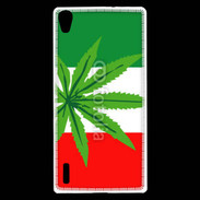 Coque Huawei Ascend P7 Drapeau italien cannabis