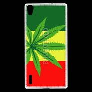 Coque Huawei Ascend P7 Drapeau reggae cannabis