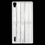 Coque Huawei Ascend P7 Aspect bois blanc vieilli
