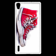 Coque Huawei Ascend P7 Chaussure Converse rouge