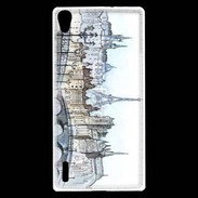 Coque Huawei Ascend P7 Vintage Paris en dessin 2