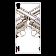 Coque Huawei Ascend P7 Double revolver