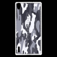 Coque Huawei Ascend P7 Camouflage gris et blanc