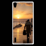 Coque Huawei Ascend P7 Pécheur au levé du soleil