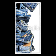 Coque Huawei Ascend P7 Pile de jean's