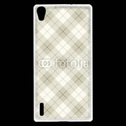 Coque Huawei Ascend P7 Effet écossais beige clair