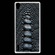 Coque Huawei Ascend P7 Effet crocodile noir