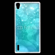 Coque Huawei Ascend P7 Fond bulles bleus