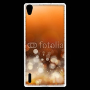 Coque Huawei Ascend P7 Fond bulles ocres