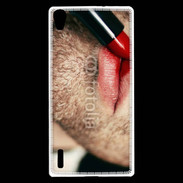 Coque Huawei Ascend P7 bouche homme rouge