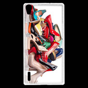 Coque Huawei Ascend P7 Pêle mêle chaussures