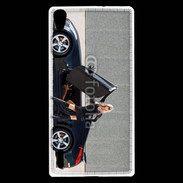 Coque Huawei Ascend P7 Femme blonde sexy voiture noire 3