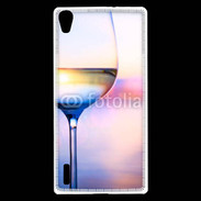 Coque Huawei Ascend P7 Vin blanc vue mer