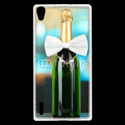 Coque Huawei Ascend P7 Bouteille de champagne avec noeud