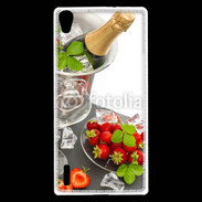 Coque Huawei Ascend P7 Champagne et fraises