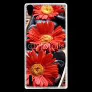 Coque Huawei Ascend P7 Fleurs Zen rouge 10