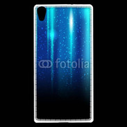 Coque Huawei Ascend P7 Rideau bleu à strass
