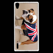 Coque Huawei Ascend P7 Bulldog anglais en tenue