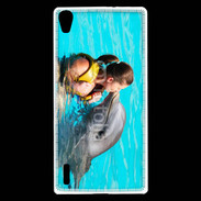 Coque Huawei Ascend P7 Bisou de dauphin