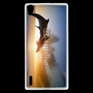Coque Huawei Ascend P7 Saut de dauphin au couché de soleil