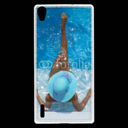 Coque Huawei Ascend P7 Femme à la piscine