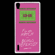 Coque Huawei Ascend P7 Fin de match Bonus offensif-défensif Rose