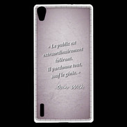 Coque Huawei Ascend P7 Public génie Rose Citation Oscar Wilde