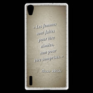 Coque Huawei Ascend P7 Femmes comprises Sepia Citation Oscar Wilde