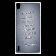 Coque Huawei Ascend P7 Ame nait Bleu Citation Oscar Wilde