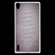 Coque Huawei Ascend P7 Ame nait Violet Citation Oscar Wilde