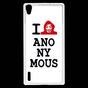 Coque Huawei Ascend P7 I love anonymous