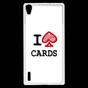 Coque Huawei Ascend P7 I love Cards spade