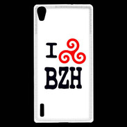 Coque Huawei Ascend P7 I love BZH 2