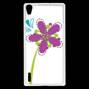 Coque Huawei Ascend P7 fleurs 3