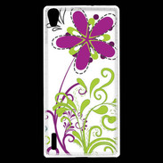 Coque Huawei Ascend P7 motif floral vert