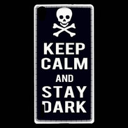 Coque Huawei Ascend P7 Keep Calm Stay dark Noir