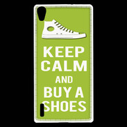 Coque Huawei Ascend P7 Keep Calm Buy Shoes Vert Pomme