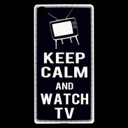 Coque Huawei Ascend P7 Keep Calm Watch TV Noir