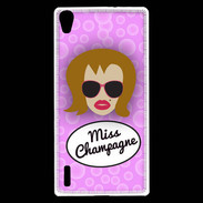 Coque Huawei Ascend P7 Miss Champagne Rousse
