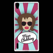Coque Huawei Ascend P7 Miss Clubbing Chatain