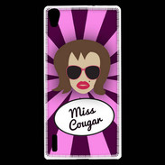 Coque Huawei Ascend P7 Miss Cougar Chatain