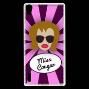 Coque Huawei Ascend P7 Miss Cougar Rousse
