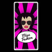 Coque Huawei Ascend P7 Miss Fashion Brune