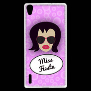 Coque Huawei Ascend P7 Miss Fiesta Brune