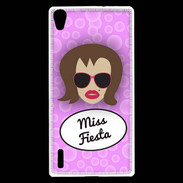 Coque Huawei Ascend P7 Miss Fiesta Chatain