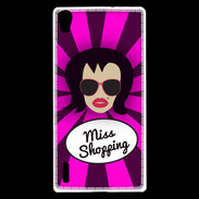 Coque Huawei Ascend P7 Miss Shopping Brune