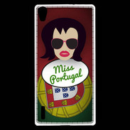 Coque Huawei Ascend P7 Miss Portugal Brune