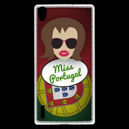 Coque Huawei Ascend P7 Miss Portugal Chatain