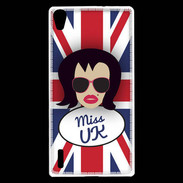 Coque Huawei Ascend P7 Miss UK Brune